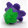 LEGO Dark Purple Flower Costume Head Cover with Green Back (35762)