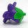 LEGO Dark Purple Flower Costume Head Cover with Green Back (35762)