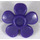LEGO Violet foncé Fleur avec Smooth Pétales (93080)