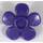 LEGO Dark Purple Flower with Smooth Petals with Small Pin (93080)