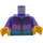 LEGO Dunkelviolett Mädchen mit Dark Lila Jacke Minifigur Torso (973 / 76382)