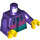 LEGO Mørke lilla Pige med Dark Lilla Jakke Minifig Torso (973 / 76382)