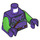 LEGO Dark Purple Green Goblin with Bright Green Skin and Minifig Torso (973 / 76382)