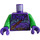 LEGO Dark Purple Green Goblin with Bright Green Skin and Minifig Torso (973 / 76382)