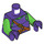 LEGO Dark Purple Green Goblin with Bright Green Skin and Pumpkin Belt Minifig Torso (973 / 76382)