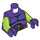 LEGO Dark Purple Green Goblin with Lime Skin and Medium Legs with Dark Blue Stomach Minifig Torso (973 / 76382)