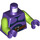 LEGO Dark Purple Green Goblin with Lime Skin and Medium Legs with Dark Blue Stomach Minifig Torso (973 / 76382)