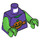 LEGO Dark Purple Green Goblin with Short Legs Minifig Torso (973 / 76382)