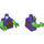 LEGO Dark Purple Green Goblin with Short Legs Minifig Torso (973 / 76382)