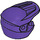 LEGO Dark Purple Helmet with Open Visor and Brim (35458)