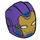 LEGO Dark Purple Helmet with Smooth Front with Pepper Potts Face (28631 / 66636)