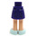 LEGO Dunkelviolett Hüfte mit Basic Gebogen Skirt mit Light Aqua Shoes mit dickem Scharnier (23896 / 35614)
