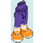 LEGO Violet Foncé Hanche avec Pants avec Orange shoes (2277)