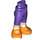 LEGO Violet Foncé Hanche avec Pants avec Orange shoes (2277)