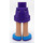 LEGO Viola scuro Fianco con Rolled Su Pantaloncini con Blu Shoes con Viola Laces con cerniera sottile (35557 / 36198)