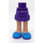 LEGO Dark Purple Hip with Rolled Up Shorts with Blue Shoes with Purple Laces with Thin Hinge (35557 / 36198)