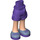 LEGO Dark Purple Hip with Rolled Up Shorts with Sand Blue Shoes, Dark Purple Laces with Thick Hinge (11403 / 35557)