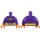 LEGO Dark Purple Killer Moth Minifig Torso (973 / 88585)