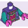 LEGO Dark Purple Kitten Keytarist Torso (973)