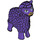 LEGO Morado oscuro Llama con Verde Ojos y Gold Boca (66221 / 66601)