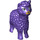 LEGO Morado oscuro Llama con Verde Ojos y Gold Boca (66221 / 66601)