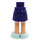 LEGO Dark Purple Minidoll Hip with Curved Skirt with Light Aqua Shoes (Thick Hinge) (23896 / 35614)