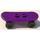 LEGO Donkerpaars Minifig Skateboard met Zwart Wielen