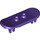LEGO Dark Purple Minifig Skateboard with Four Wheel Clips (42511 / 88422)