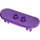 LEGO Dark Purple Minifig Skateboard with Four Wheel Clips (42511 / 88422)