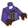 LEGO Dunkles Violett Minifigur Torso mit Jacke und Lavendel Trim over Dark Stone Grau Hemd (973)