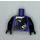 LEGO Donkerpaars Minifiguur Torso met Torn Robe en Dark Blauw Strap (973)