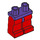 LEGO Dunkelviolett Minifigure Hüften mit rot Beine (73200 / 88584)