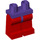 LEGO Violet foncé Minifigure Les hanches avec rouge Jambes (73200 / 88584)