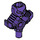 LEGO Dark Purple Minifigure Skull Axle Holder (23985)