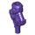 LEGO Dark Purple Minifigure Skull Axle Holder (23985)