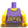 LEGO Violet foncé Minifigure Torse Dress Bodice avec Fleurs et Golden Sash (973 / 76382)