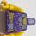 LEGO Dunkelviolett Minifigur Torso Kleid Bodice mit Blumen und Golden Sash (973 / 76382)