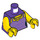 LEGO Dunkelviolett Mom - Dark Purple Striped oben Minifig Torso (973 / 76382)