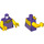 LEGO Dark Purple Mom - Dark Purple Striped Top Minifig Torso (973 / 76382)