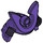 LEGO Dark Purple Ninja Helmet with Curved Crest (28679)