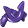 LEGO Dark Purple Ninja Helmet with Curved Crest (28679)