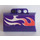 LEGO Dark Purple Panel 4 x 6 Side Flaring Intake with Three Holes with Flames Right Sticker (61069)