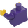 LEGO Dark Purple Plain Minifig Torso with Dark Purple Arms and Yellow Hands (973 / 76382)