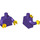 LEGO Dunkelviolett Schmucklos Minifig Torso mit Dark Purple Arme und Gelb Hände (973 / 76382)