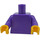 LEGO Dunkelviolett Schmucklos Minifig Torso mit Dark Purple Arme und Gelb Hände (973 / 76382)