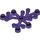 LEGO Dark Purple Plant Leaves 6 x 5 (2417)
