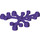 LEGO Violet foncé Plante Feuilles 6 x 5 (2417)