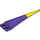 LEGO Morado oscuro Placa 1 x 2 con Flexible Amarillo Tip (61406)