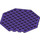 LEGO Dunkelviolett Platte 10 x 10 Octagonal mit Loch (89523)