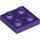 LEGO Violet Foncé assiette 2 x 2 (3022 / 94148)